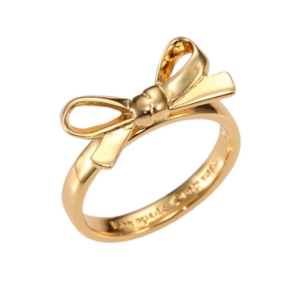 KATE SPADE • Gold Skinny Mini Bow Ring - Picture 2 of 3